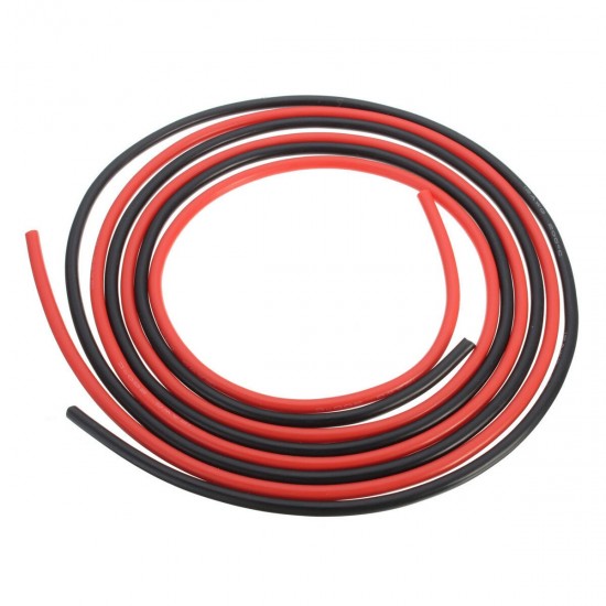 1mtr 16 AWG High Durability 35A Tinned Copper Silicone Wire Red & Black 3mm Dia High Temperature for DIY