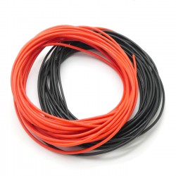 1mtr 16 AWG High Durability 35A Tinned Copper Silicone Wire Red & Black 3mm Dia High Temperature for DIY