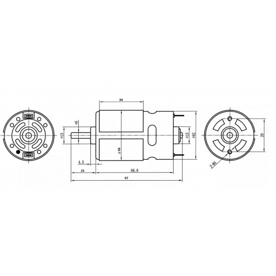 INVENTO RS 775 12V DC Motor 6V - 20V High Speed Torque Multi-Purpose Motor for PCB Drill RC Cars Garden Tools