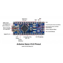 MINI USB Nano V3.0 ATmega328P CH340G 5V 16M Micro-controller board Arduino