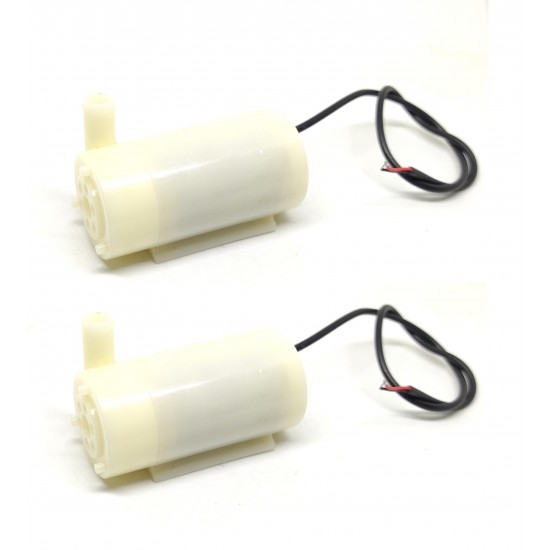 2pcs 3V - 12V DC Submersible Water Pump 27x54x37mm Horizontal Micro 150 Litre/hr Flow Rate For DIY Projects