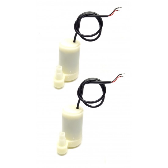 2pcs 3V - 12V DC Submersible Water Pump 25x40x45mm Vertical Micro 120 Litre/hr Flow Rate For DIY Projects