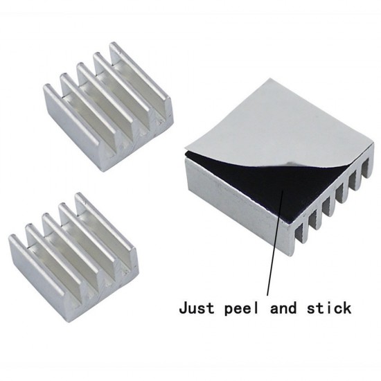 3pcs Adhesive Raspberry Pi Heatsink Cooler Pure Aluminum Heat Sink Set Kit Radiator For Cooling Raspberry