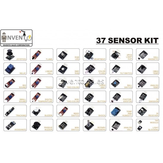 37 Sensor Ultimate 37 in 1 Sensor Modules Kit for UNO Mega Raspberry PI