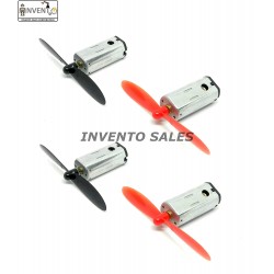 4PCS N50 3.7V - 7.4V Mini Drone DC Motor 10x12x25mm 21000 RPM + 4Pcs 55m Propeller for Airplane Helicopter Drones Toy Car Robot DIY