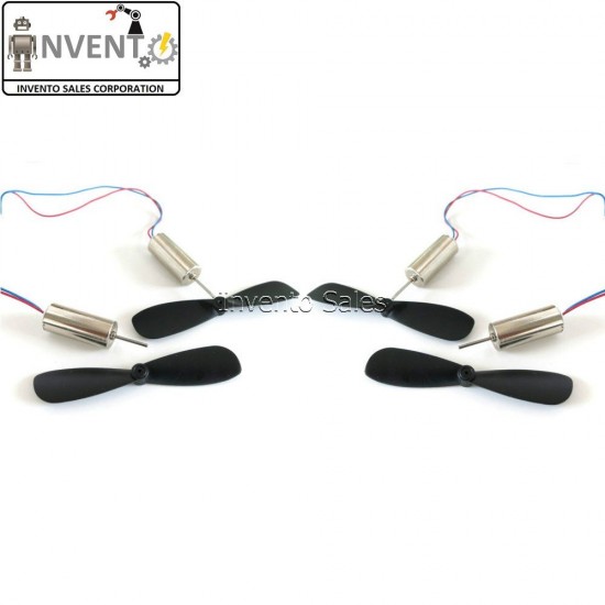 4pcs DC 4.2V 615 6x15mm Micro Coreless Motor With 4pcs Propeller High Speed Mini Drones