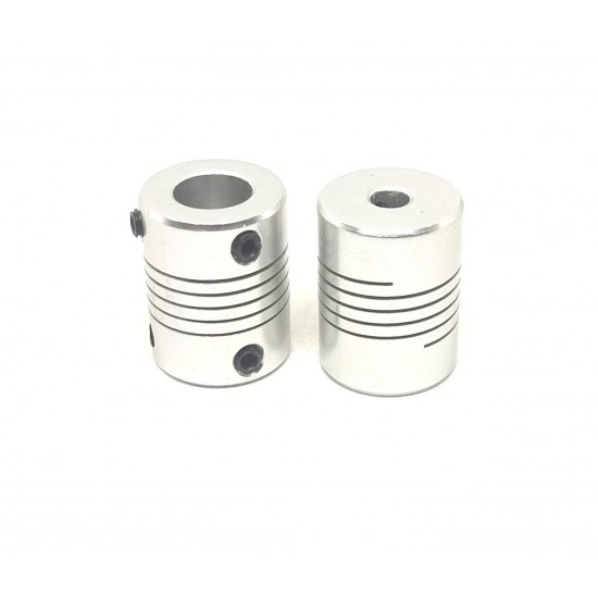 2pcs 5 x 10mm Aluminium Flexible Coupling for Nema 17 Z Axis 3D Printer CNC DIY 2pcs 5 x 10mm Aluminium Flexible Coupling for Nema 17 Z Axis 3D Printer CNC DIY