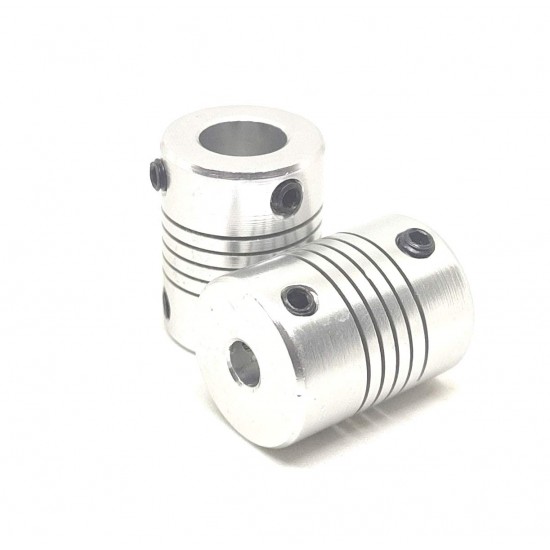 2pcs 5 x 10mm Aluminium Flexible Coupling for Nema 17 Z Axis 3D Printer CNC DIY 2pcs 5 x 10mm Aluminium Flexible Coupling for Nema 17 Z Axis 3D Printer CNC DIY