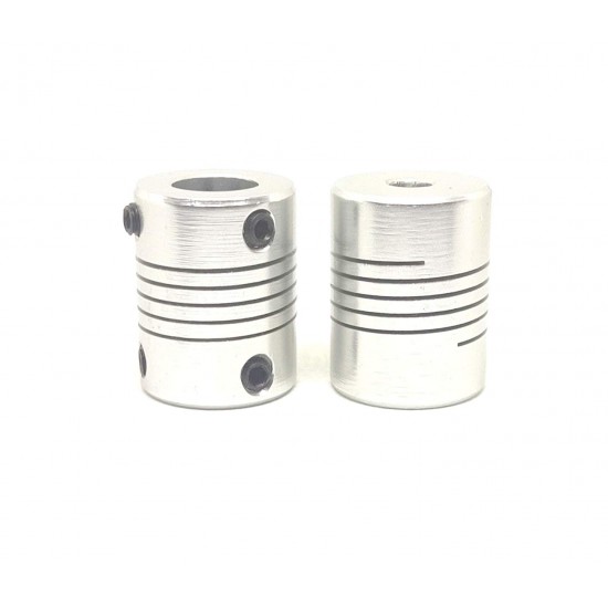 2pcs 5 x 10mm Aluminium Flexible Coupling for Nema 17 Z Axis 3D Printer CNC DIY 2pcs 5 x 10mm Aluminium Flexible Coupling for Nema 17 Z Axis 3D Printer CNC DIY