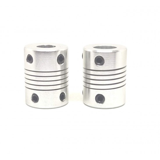 2pcs 8 x 10mm Aluminium Flexible Coupling for Nema 23 Z Axis 3D Printer CNC Robotics DIY