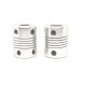 2pcs 8 x 10mm Aluminium Flexible Coupling for Nema 23 Z Axis 3D Printer CNC Robotics DIY