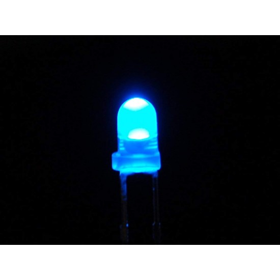 100 Pcs 5mm Blue Color LED Light Bulb Lamp Light Emitting Diode DC 3V - 5V for DIY Projects