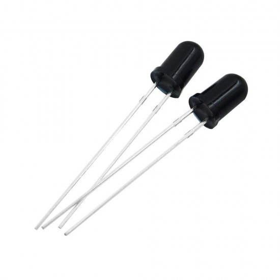 50pcs 5mm 940nm IR Receiver LED Diode Lights Clear Infrared DC 1.2V 30mA 70mW for DIY Projects