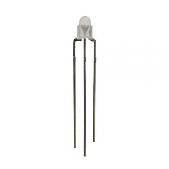 50pcs 3mm 3pin 3V RG Red Green Bi-Colors Common Cathode RG LED Diodes Diffused Lights