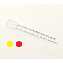 50pcs 2x5x7mm Rectangle LED 2 pin 2 Color bi-Color Yellow Red Color Light Emitting Diode Lamp Bulb