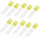 100pcs 2x5x7mm Rectangle LED Yellow Diffused Color Lens Light Emitting Diode Lamp Bulb