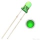 100 Pcs 3mm Round Diffused Green Color LED Light Bulb Lamp Light Emitting Diode DC 1.5V - 3V for DIY Projects