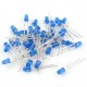 100 Pcs 3mm Round Diffused Blue Color LED Light Bulb Lamp Light Emitting Diode DC 1.5V - 3V for DIY Projects