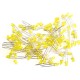 100Pcs 3mm Round Diffused Yellow Color LED Light Bulb Lamp Light Emitting Diode DC 1.5V - 3V for DIY Projects
