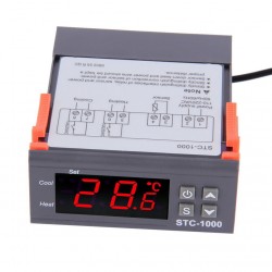 220V AC Digital STC-1000 Temperature Controller Thermostat Heating and Cooling Regulator with Sensor Probe