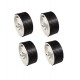 4pcs Plastic Robotic Wheel Durable Rubber White Tire Wheel 100mm x 40mm for Bo Dc Geared Motor