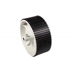 4pcs Plastic Robotic Wheel Durable Rubber White Tire Wheel 100mm x 40mm for Bo Dc Geared Motor