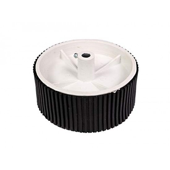 1pcs Plastic Robotic Wheel Durable Rubber White Tire Wheel 100mm x 40mm for Bo Dc Geared Motor