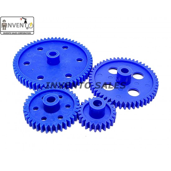 1pcs each Plastic Spur gear 24 Teeth + 36 Teeth + 50 Teeth + 60 Teeth 6.5mm Width, 6mm hole for DIY Projects