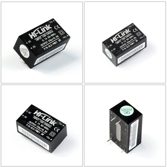 HLK-PM01 AC to DC 220V to 5V 0.6A 3W Step Down PCB Mount Power Supply Switch Power Supply Module SMPS