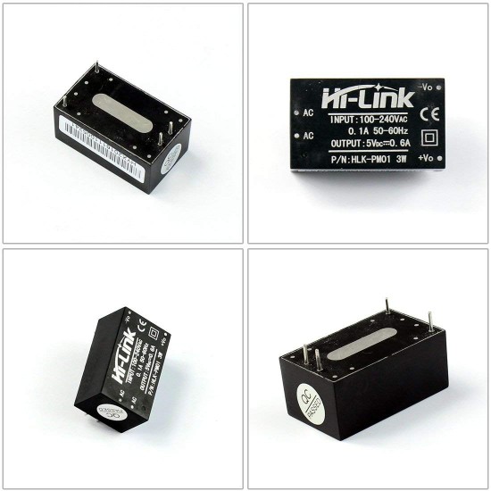 HLK-PM01 AC to DC 220V to 5V 0.6A 3W Step Down PCB Mount Power Supply Switch Power Supply Module SMPS