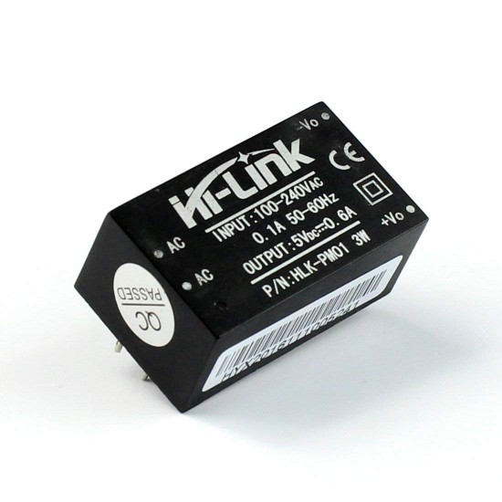 HLK-PM01 AC to DC 220V to 5V 0.6A 3W Step Down PCB Mount Power Supply Switch Power Supply Module SMPS