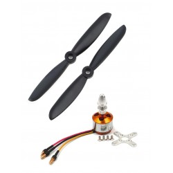 1Pcs 1200KV BLDC Brushless Motor + 6045 6x4.5 6 inch Propeller Quadcopter mini kit