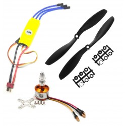 1Pcs 1400KV BLDC Brushless Motor + 40A ESC + 8045 8x4.5 8 inch Propeller Quadcopter mini kit