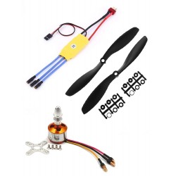 1Pcs 1400KV BLDC Brushless Motor + 30A ESC + 8045 8x4.5 8 inch Propeller Quadcopter mini kit