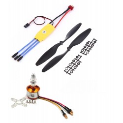 1Pcs 1400KV BLDC Brushless Motor + 30A ESC + 1245 12x4.5 12 inch Propeller Quadcopter mini kit