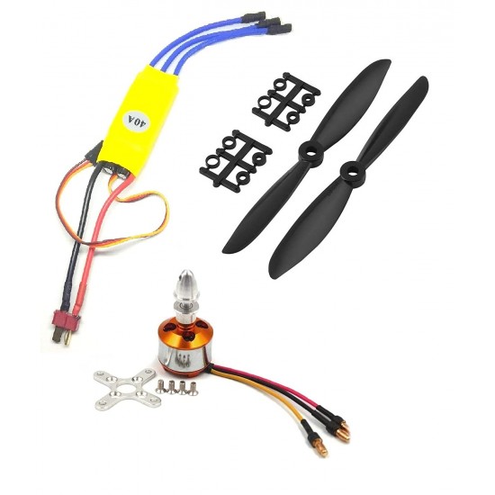 1Pcs 1800KV BLDC Brushless Motor + 40A ESC + 6045 6x4.5 6 inch Propeller Quadcopter mini kit