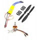 1Pcs 1800KV BLDC Brushless Motor + 40A ESC + 6045 6x4.5 6 inch Propeller Quadcopter mini kit