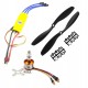 1Pcs 1800KV BLDC Brushless Motor + 40A ESC + 8045 8x4.5 8 inch Propeller Quadcopter mini kit