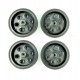 4pcs 95mm x 40mm Plastic Robotic Wheel Durable Rubber Black Tire Wheel with metal collet for DC Geared Motor RC Car Robot