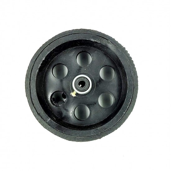 1Pcs 95mm x 40mm Plastic Robotic Wheel Durable Rubber Black Tire Wheel with metal collet for DC Geared Motor RC Car Robot