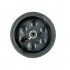 1Pcs 95mm x 40mm Plastic Robotic Wheel Durable Rubber Black Tire Wheel with metal collet for DC Geared Motor RC Car Robot