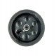 1Pcs 95mm x 40mm Plastic Robotic Wheel Durable Rubber Black Tire Wheel with metal collet for DC Geared Motor RC Car Robot