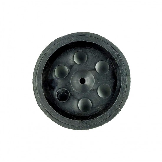1Pcs 95mm x 40mm Plastic Robotic Wheel Durable Rubber Black Tire Wheel with metal collet for DC Geared Motor RC Car Robot
