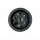 1Pcs 95mm x 40mm Plastic Robotic Wheel Durable Rubber Black Tire Wheel with metal collet for DC Geared Motor RC Car Robot