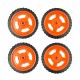4Pcs Plastic Robotic Wheel Durable Rubber Tire Wheel 72mm x 8mm for Bo Dc Motor DC Geared Motor