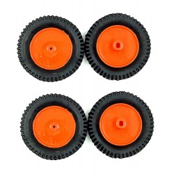 4pcs Plastic Robotic Wheel Durable Rubber Tire Wheel 75mm x 15mm for Bo Dc Motor DC Geared Motor