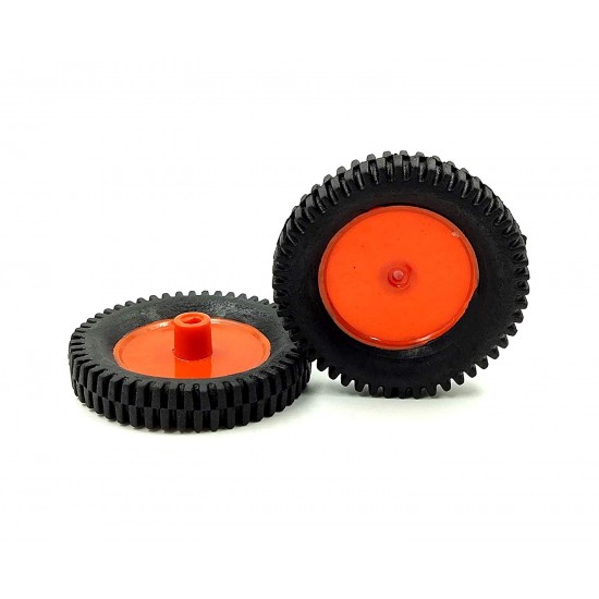 1pcs Plastic Robotic Wheel Durable Rubber Tire Wheel 75mm x 15mm for Bo Dc Motor DC Geared Motor