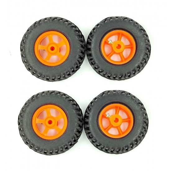 4pcs 80mm x 25mm Plastic Robotic Wheel Durable Rubber Tire Wheel 6mm Hole for DC Geared Motor RC Car Robot 4pcs 80mm x 25mm Plastic Robotic Wheel Durable Rubber Tire Wheel 6mm Hole for DC Geared Motor RC Car Robot