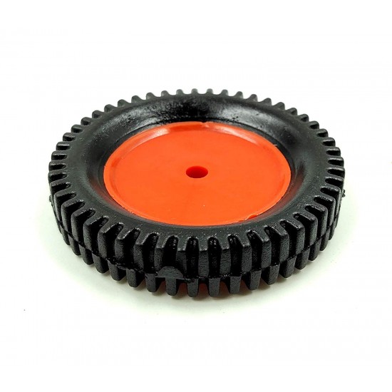 1pcs 75mm x 13mm Plastic Robotic Wheel Durable Rubber Tire Wheel 6mm Hole for DC Geared Motor RC Car Robot