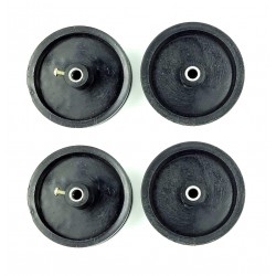 4pcs 65mm x 18.5mm Plastic Robotic Track Wheel V-Pulley Durable Tire Wheel 6mm Hole with Metal Collet for DC Geared Motor RC Car Robot